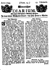 Wiener Zeitung 17440215 Seite: 1