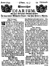 Wiener Zeitung 17440219 Seite: 1