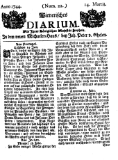 Wiener Zeitung 17440314 Seite: 1