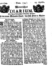 Wiener Zeitung 17440425 Seite: 1