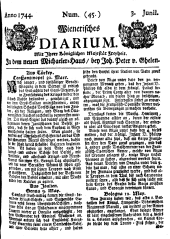 Wiener Zeitung 17440603 Seite: 1