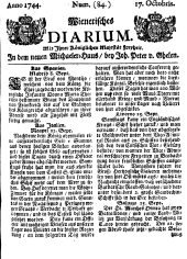 Wiener Zeitung 17441017 Seite: 1