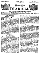 Wiener Zeitung 17441024 Seite: 1
