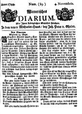 Wiener Zeitung 17441104 Seite: 1