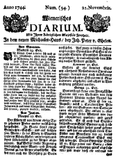 Wiener Zeitung 17441121 Seite: 1