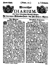 Wiener Zeitung 17450203 Seite: 1