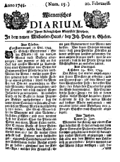 Wiener Zeitung 17450220 Seite: 1