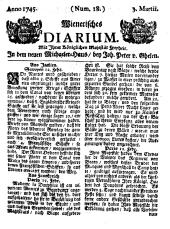 Wiener Zeitung 17450303 Seite: 1