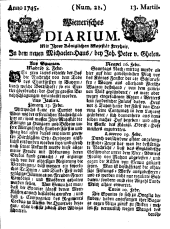 Wiener Zeitung 17450313 Seite: 1