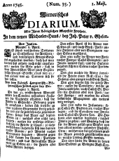 Wiener Zeitung 17450501 Seite: 1