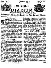 Wiener Zeitung 17450619 Seite: 1