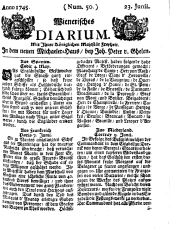 Wiener Zeitung 17450623 Seite: 1