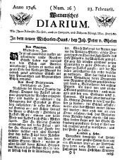 Wiener Zeitung 17460223 Seite: 1