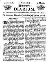 Wiener Zeitung 17460302 Seite: 1