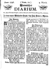 Wiener Zeitung 17460309 Seite: 1