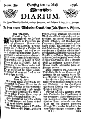 Wiener Zeitung 17460514 Seite: 1