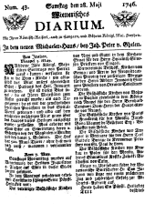 Wiener Zeitung 17460528 Seite: 1