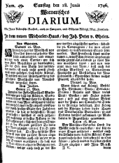 Wiener Zeitung 17460618 Seite: 1