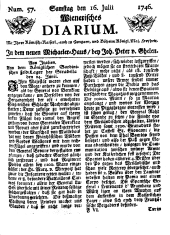 Wiener Zeitung 17460716 Seite: 1