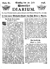 Wiener Zeitung 17460730 Seite: 1