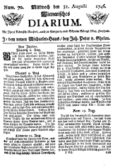 Wiener Zeitung 17460831 Seite: 1