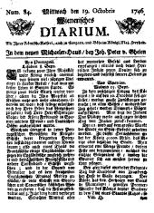 Wiener Zeitung 17461019 Seite: 1