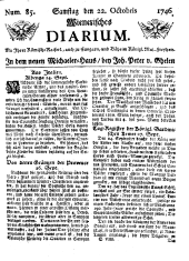 Wiener Zeitung 17461022 Seite: 1