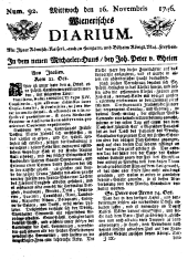 Wiener Zeitung 17461116 Seite: 1