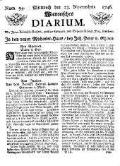 Wiener Zeitung 17461123 Seite: 1