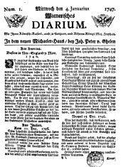 Wiener Zeitung 17470104 Seite: 1