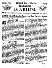 Wiener Zeitung 17470301 Seite: 1