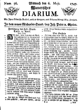 Wiener Zeitung 17470506 Seite: 1