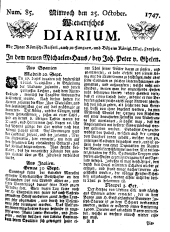 Wiener Zeitung 17471025 Seite: 1