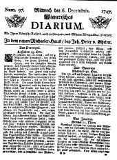 Wiener Zeitung 17471206 Seite: 1