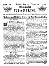 Wiener Zeitung 17480224 Seite: 1