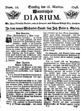 Wiener Zeitung 17480316 Seite: 1