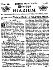 Wiener Zeitung 17480410 Seite: 1
