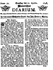 Wiener Zeitung 17480420 Seite: 1