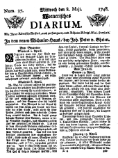 Wiener Zeitung 17480508 Seite: 1