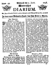 Wiener Zeitung 17480605 Seite: 1