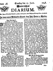 Wiener Zeitung 17480615 Seite: 1