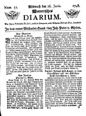 Wiener Zeitung 17480626 Seite: 1