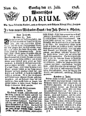Wiener Zeitung 17480727 Seite: 1