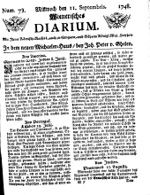 Wiener Zeitung 17480911 Seite: 1