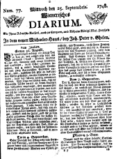 Wiener Zeitung 17480925 Seite: 1