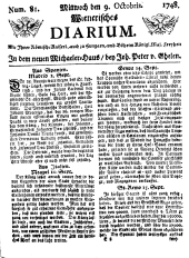 Wiener Zeitung 17481009 Seite: 1