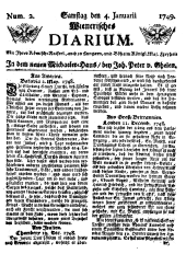 Wiener Zeitung 17490104 Seite: 1