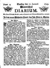 Wiener Zeitung 17490111 Seite: 1