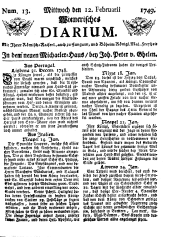 Wiener Zeitung 17490212 Seite: 1