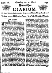 Wiener Zeitung 17490301 Seite: 1